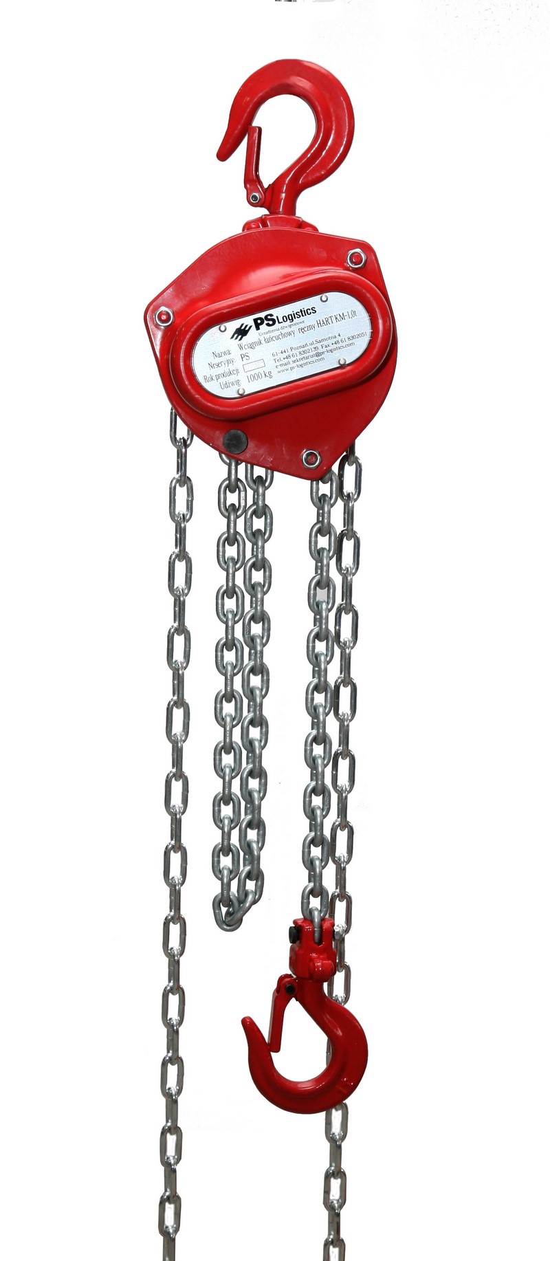 Wciągnik podnośnik łańcuchowy ręczny, udźwig 2000 kg